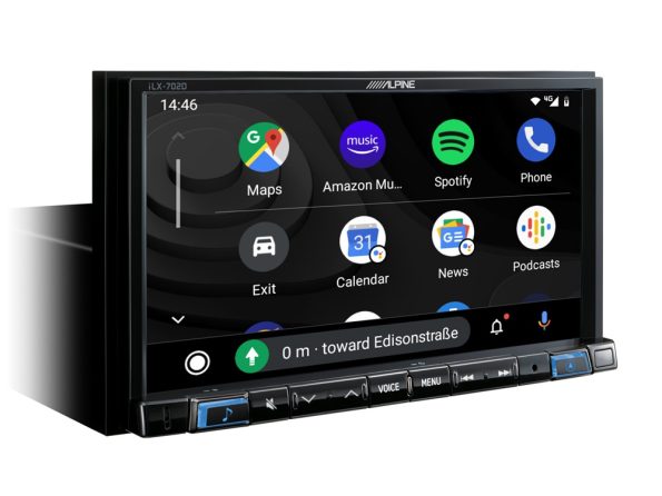 Android Auto Alpine iLX-702D 7” Dab+ Lettore Multimediale radio DAB+, riproduzione video tramite USB, la connettività HDMI e l'ultima tecnologia Bluetooth
