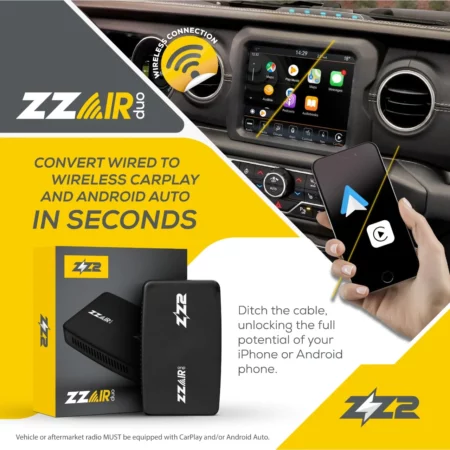ZZAIR-DUO Converte Android Auto e CarPlay via Cavo in Wireless